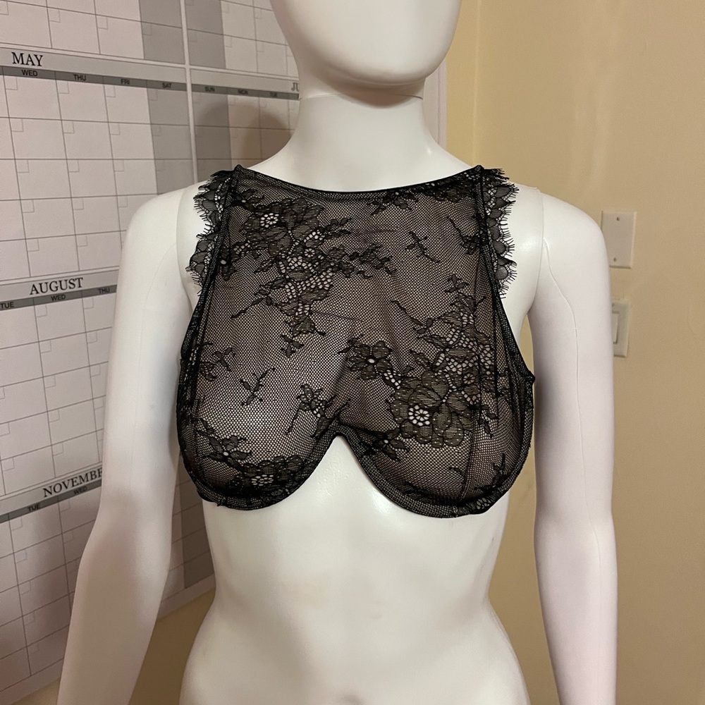 Victoria’s Secret high neck sheer lace bra 36C - Picture 7 of 7
